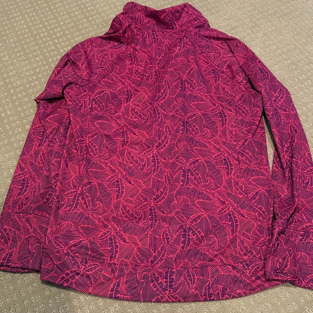 Vineyard Vines Pink Blue Performance 1/4 zip large - Picture 4 of 4